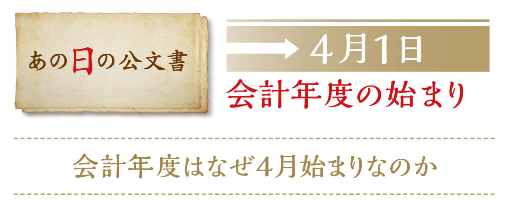 あの日の公文書　4月1日　会計年度の始まり