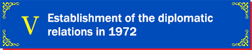 Establishment of the diplomatic relations in 1972