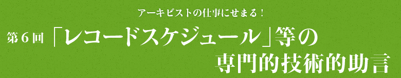 第6回「レコードスケジュール」等の専門的技術的助言