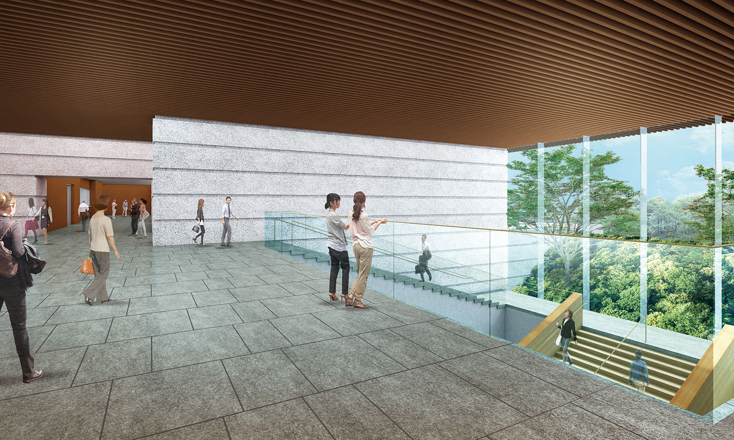 新国立公文書館エントランスホール及び大階段イメージ