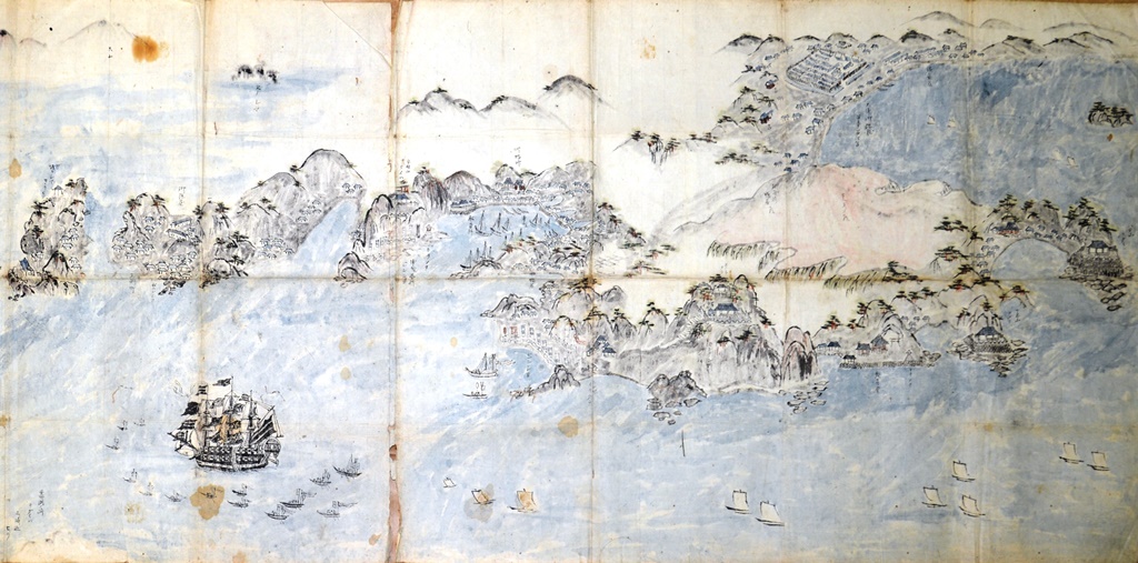 写真１　前橋（川越）藩大津陣屋他、三浦海岸配備絵図（部分）